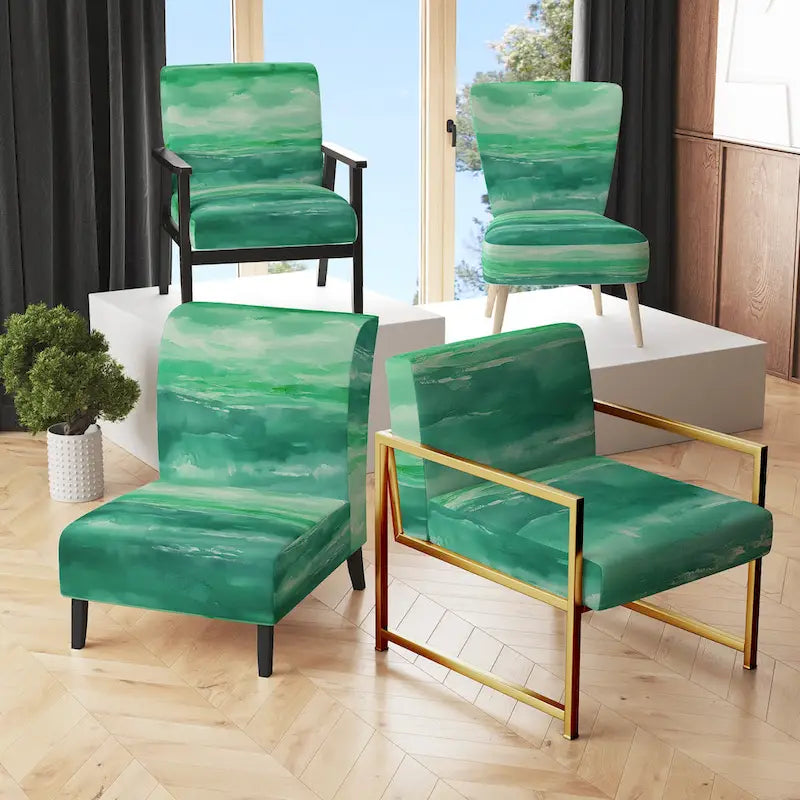 Designart From the Shore Upholstered Beach Accent Chair - Nautical & Coastal Arm Chair For Bedroom