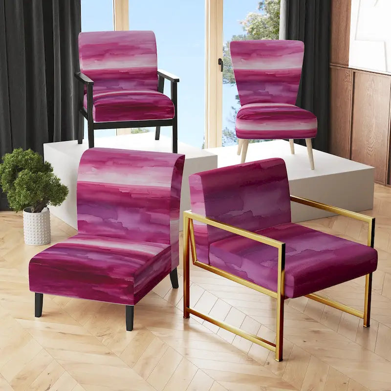 Designart From the Shore Upholstered Beach Accent Chair - Nautical & Coastal Arm Chair For Bedroom