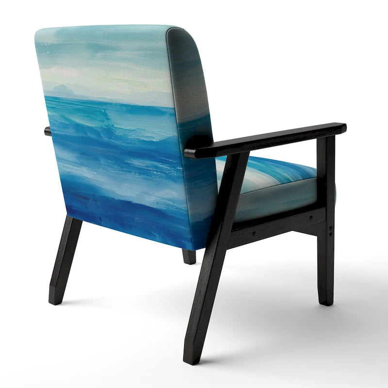 Designart From the Shore Upholstered Beach Accent Chair - Nautical & Coastal Arm Chair For Bedroom