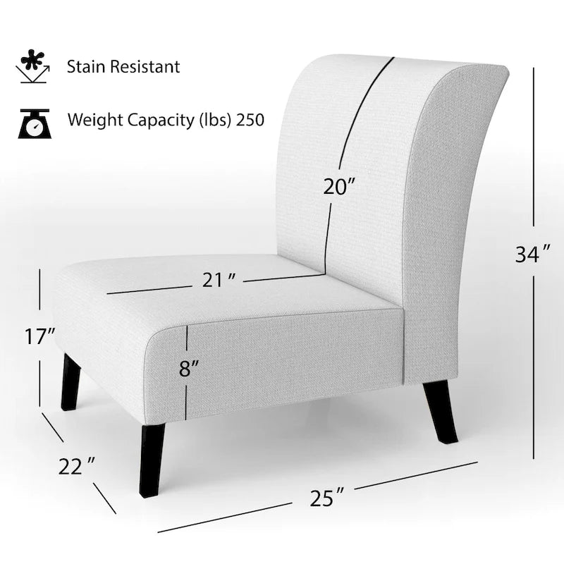 Designart From the Shore Upholstered Beach Accent Chair - Nautical & Coastal Arm Chair For Bedroom