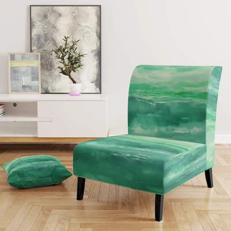 Designart From the Shore Upholstered Beach Accent Chair - Nautical & Coastal Arm Chair For Bedroom
