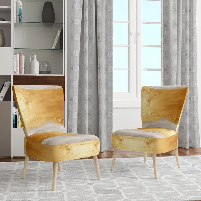 Designart From the Shore Upholstered Beach Accent Chair - Nautical & Coastal Arm Chair For Bedroom
