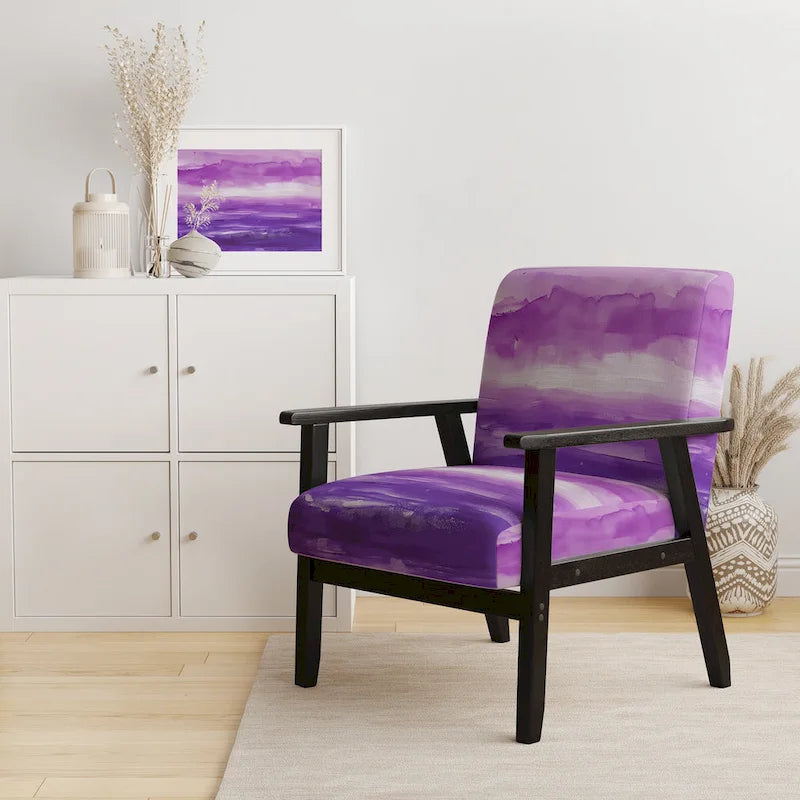 Designart From the Shore Upholstered Beach Accent Chair - Nautical & Coastal Arm Chair For Bedroom