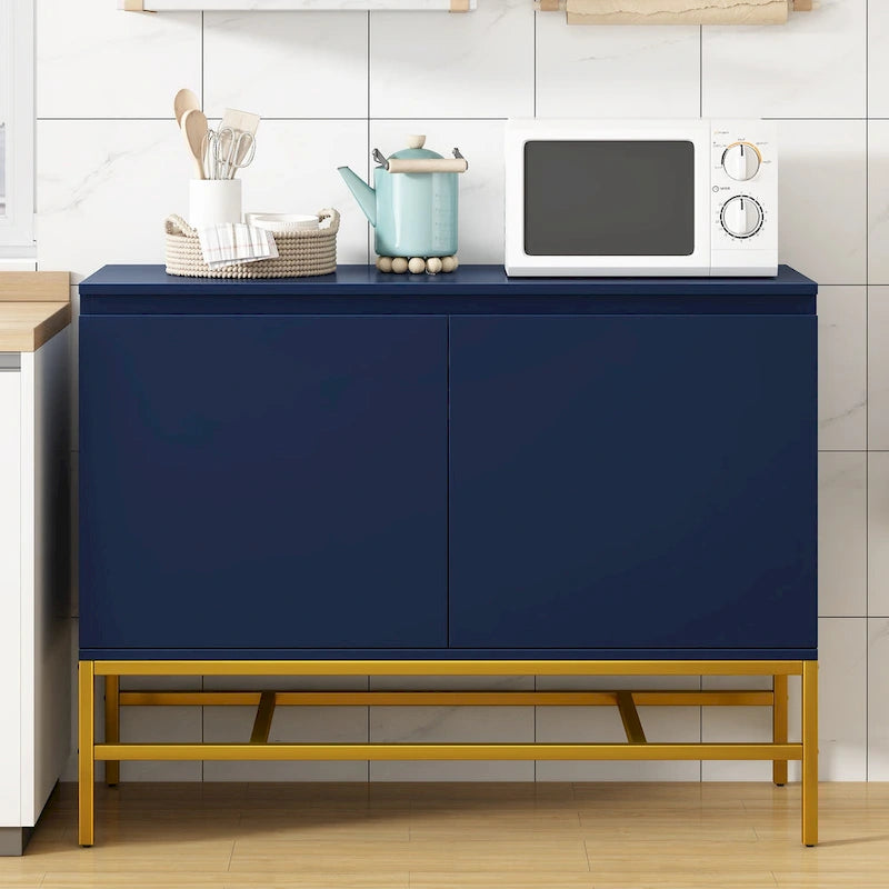 Minimalist & Luxury Cabinet 2 Door Sideboard with Metal Legs