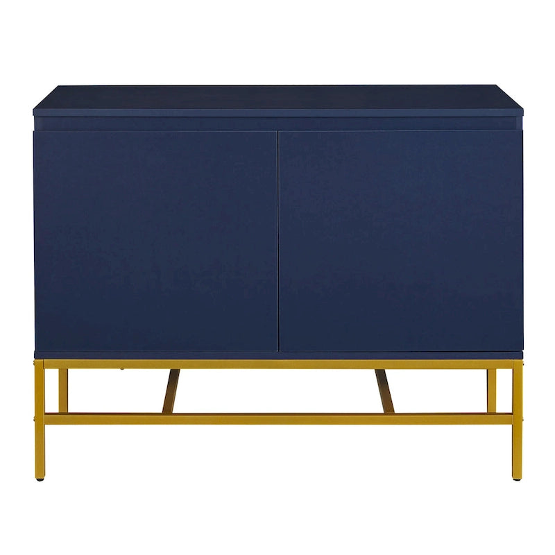 Minimalist & Luxury Cabinet 2 Door Sideboard with Metal Legs